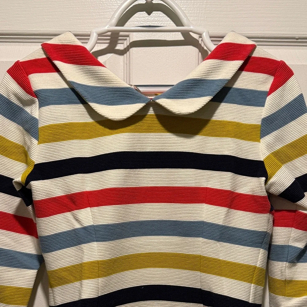 Boden Colorful Striped Long Sleeve Top